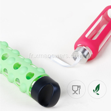 Couvercle de bouteille en verre de protection Manchon de pot Mason en silicone